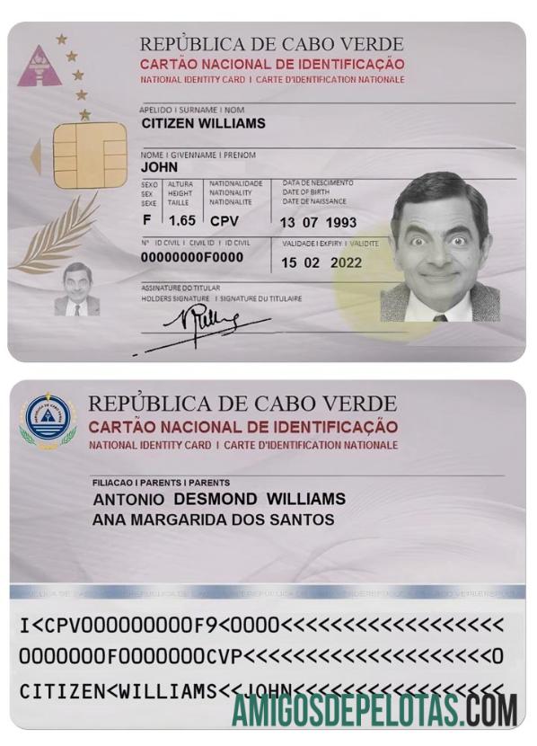 Cabo Verde ID Card exemplo